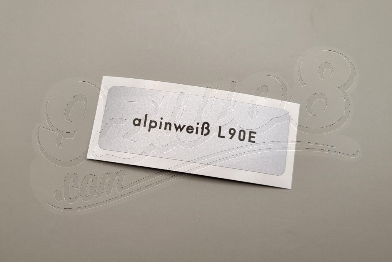 Aufkleber L90E alpinweiß Porsche 924 944