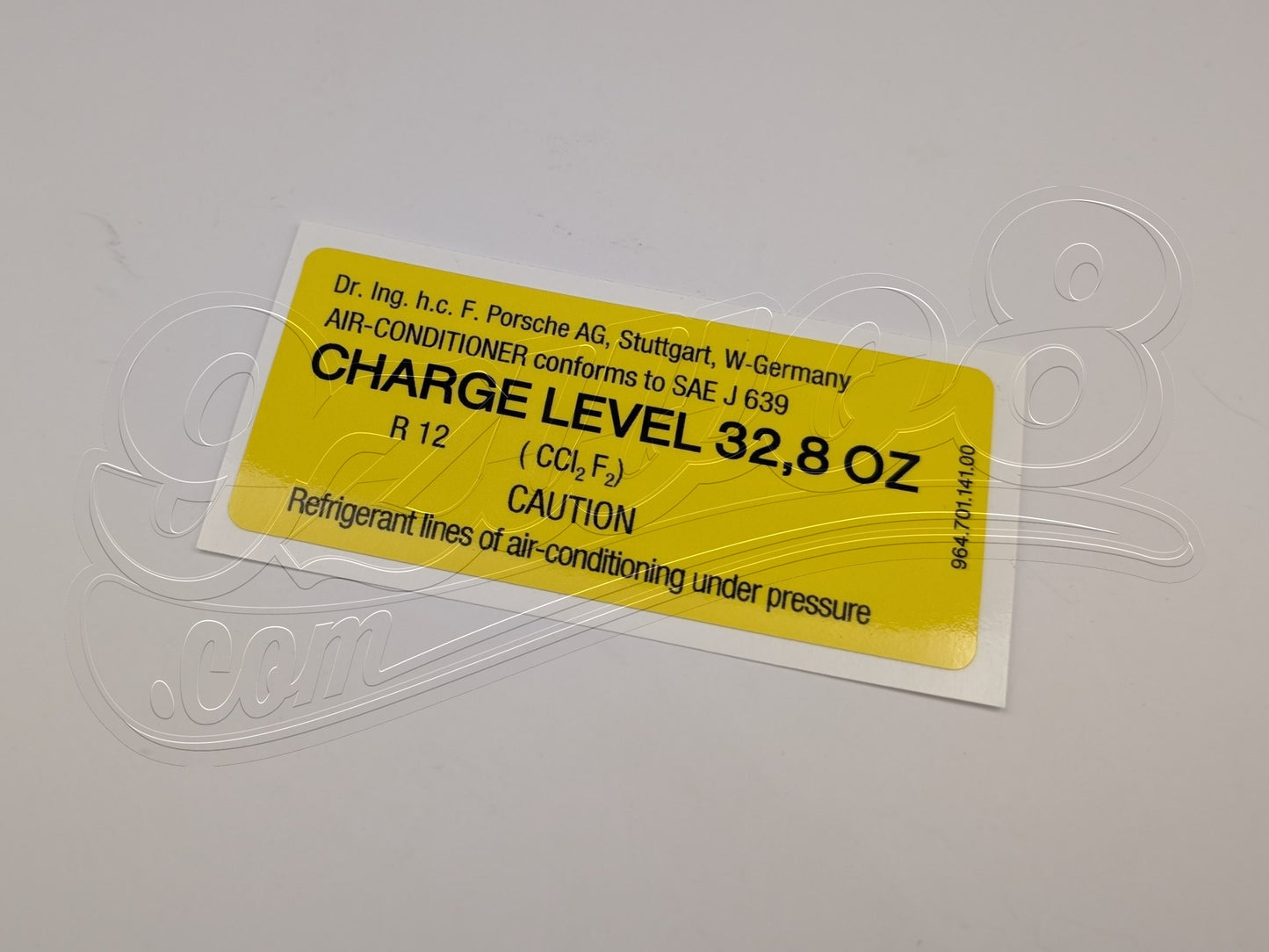 Aufkleber Charge Level 32.8 für Porsche 964 96470114100