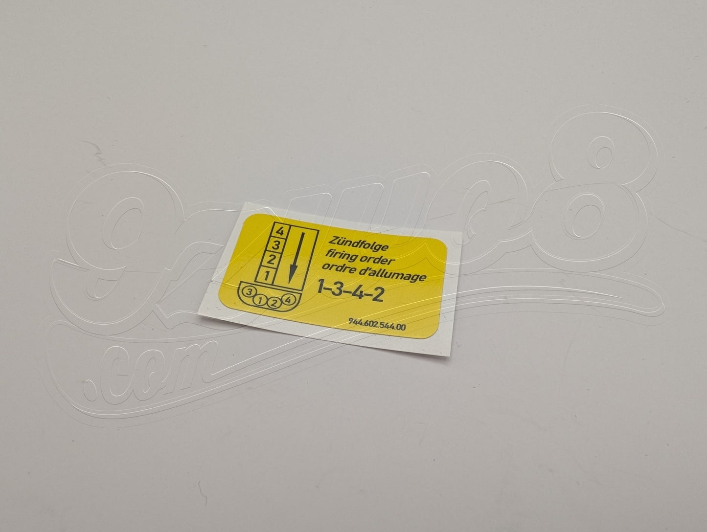 Aufkleber Zündfolge für Porsche 944 und 968 94460254400