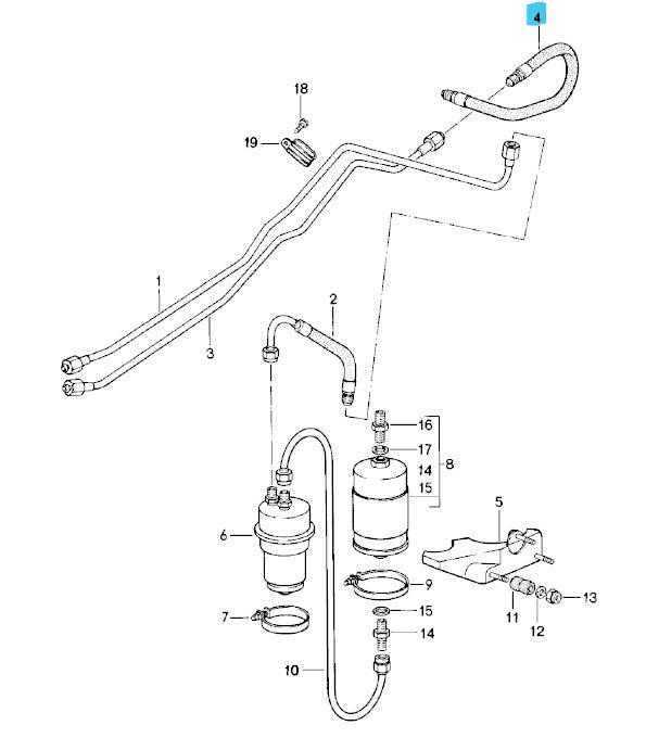 Kraftstoffleitung für Porsche 911 91135608902 91135608901 91135608900