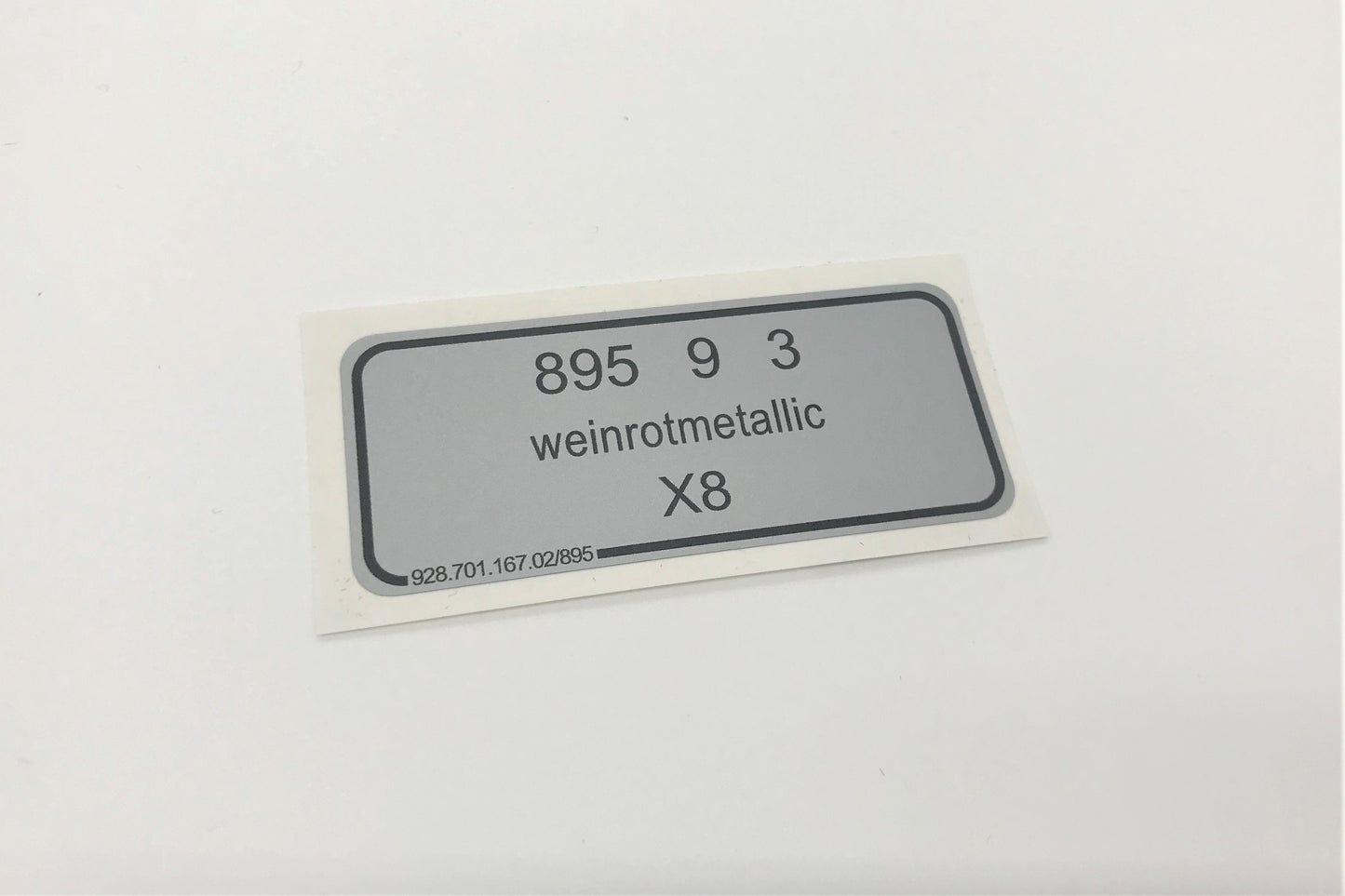 Aufkleber Weinrotmetallic - Porsche Farbcode 895