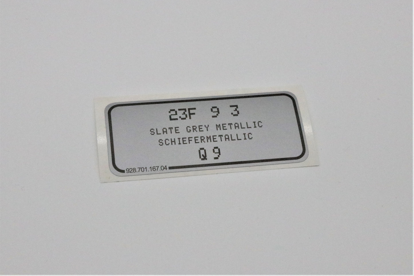 Aufkleber Schiefermetallic - Porsche Farbcode 23F