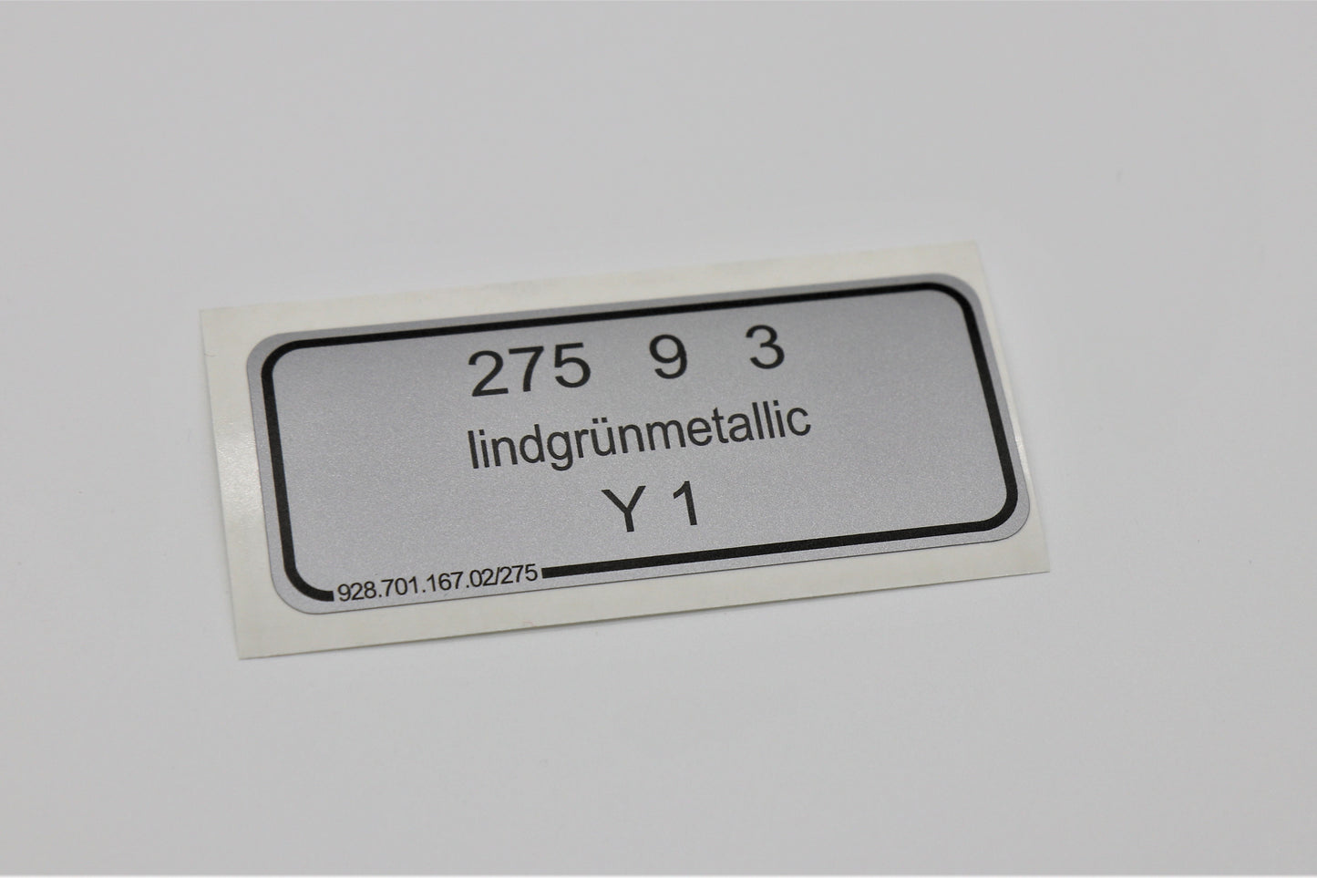 Aufkleber Lindgrünmetallic - Porsche Farbcode 275