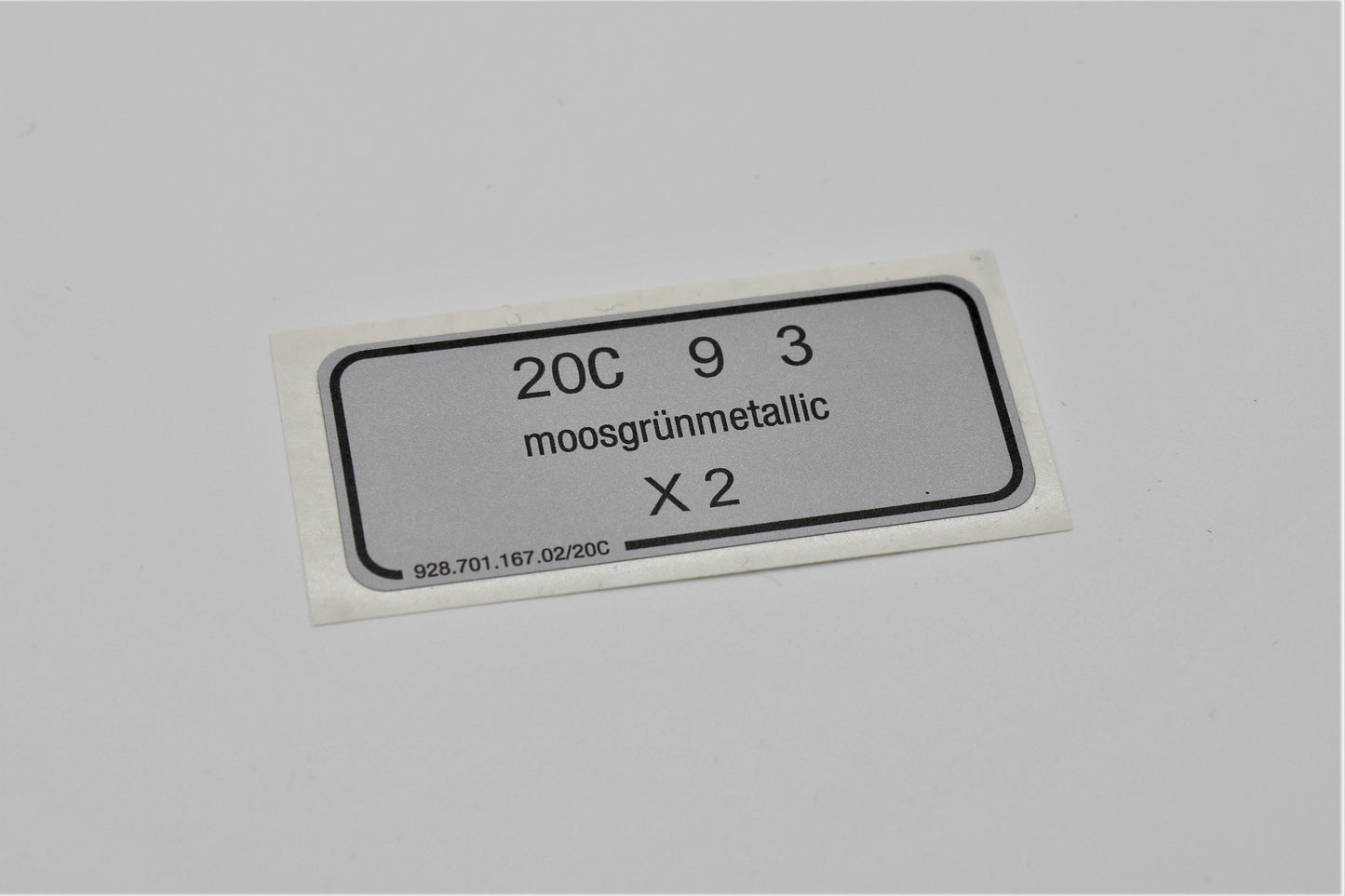 Sticker moss green metallic - Porsche color code 20C X2