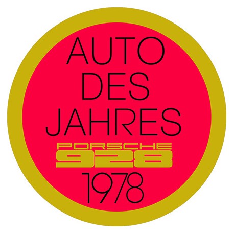 Aufkleber Auto des Jahres 1978 Porsche 928