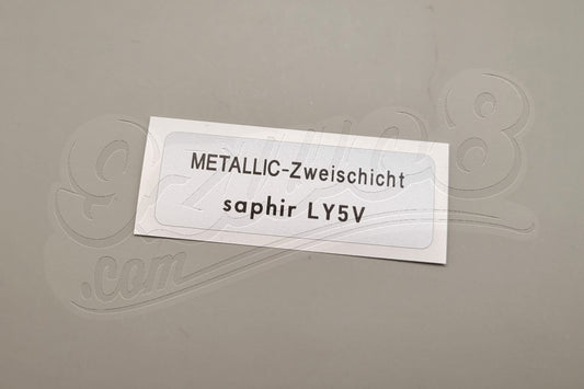 Autocollant LY5V saphir métallisé Porsche 924 944