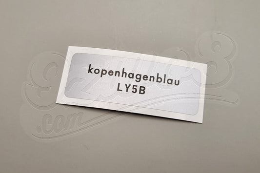 Autocollant LY5B Copenhague bleu Porsche 924 944