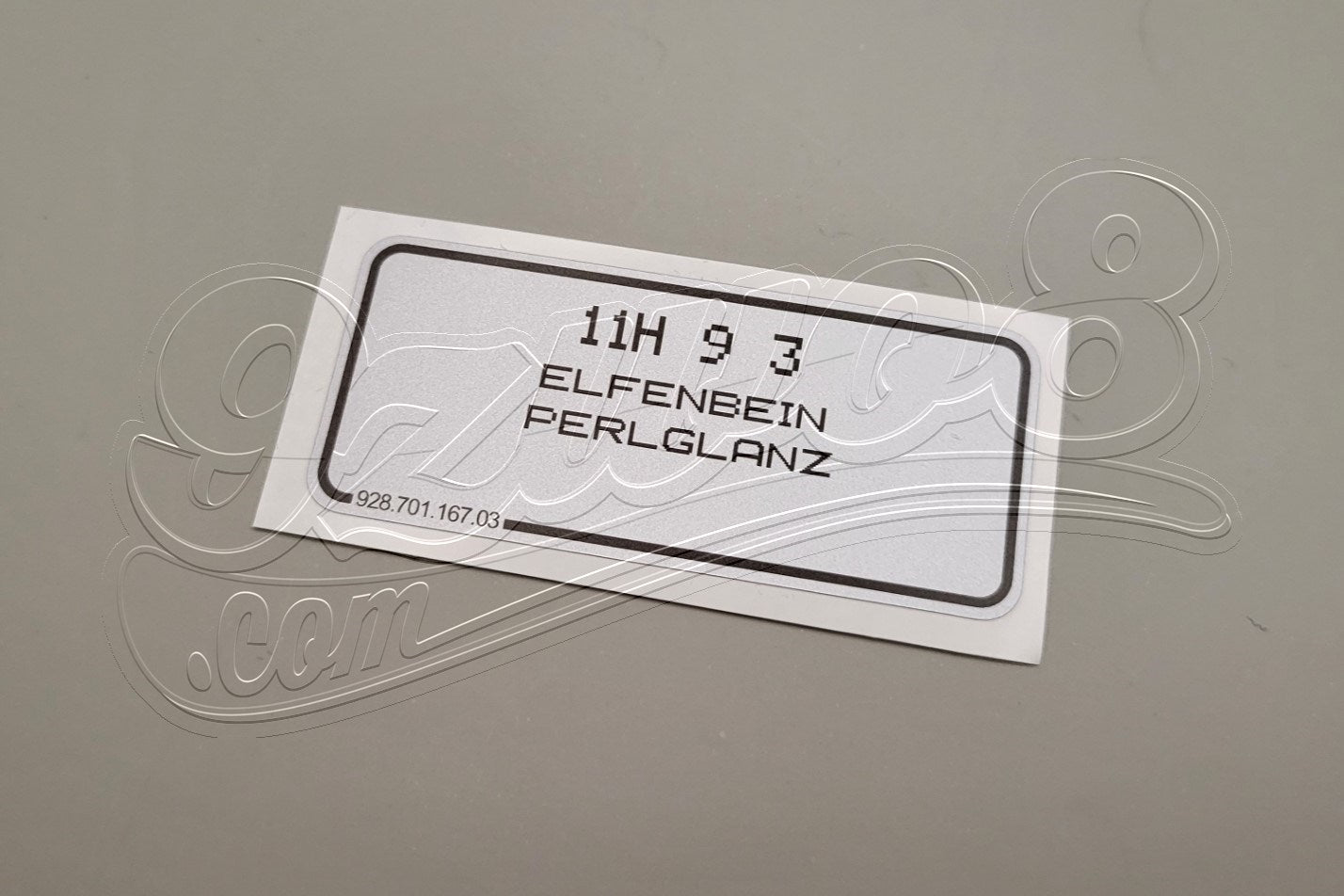 Aufkleber Elfenbein Perlglanz - Porsche Farbcode 11H