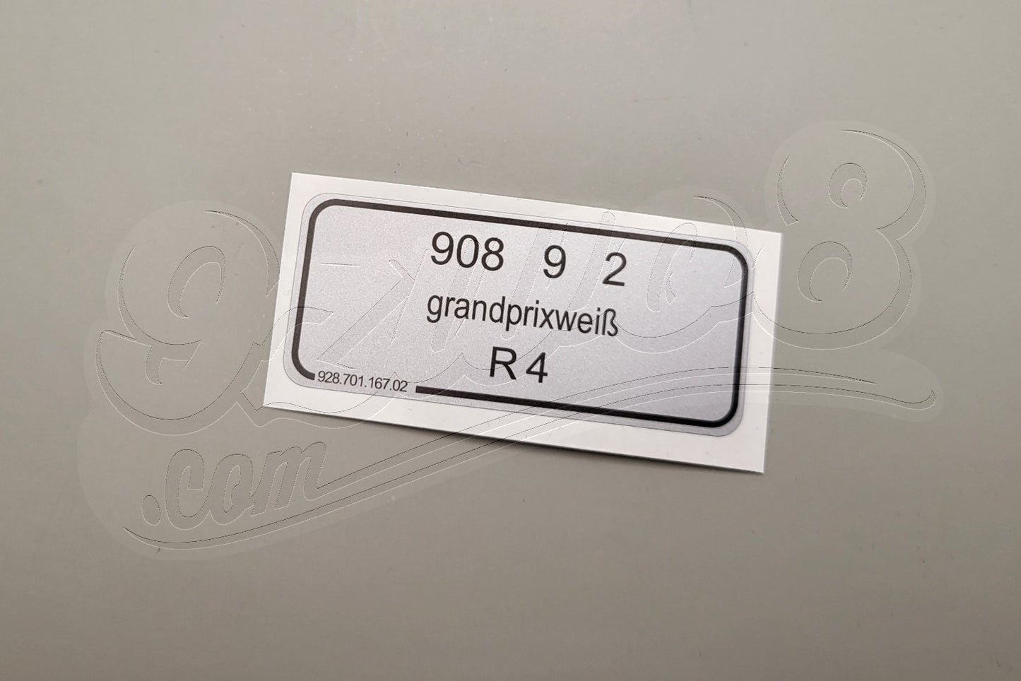 Aufkleber Grandprixweiß 02 - Porsche Farbcode 908