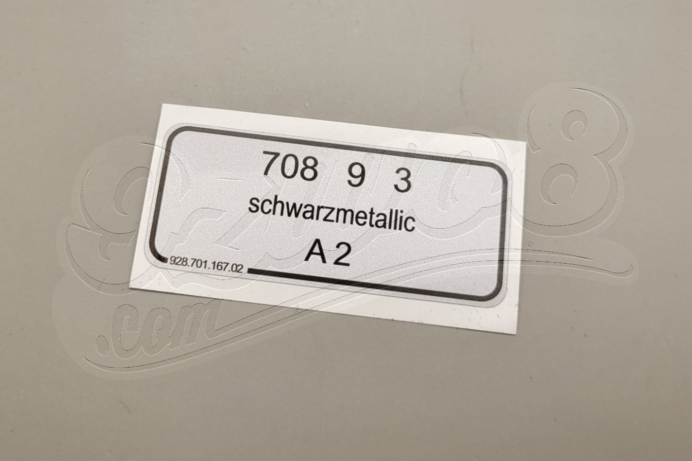 Aufkleber schwarzmetallic - Porsche Farbcode 708