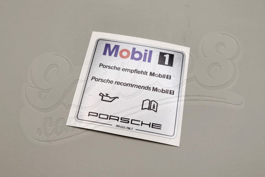 Aufkleber Erstbefüllung Mobil 1 für Porsche - 7PP.010.786.T