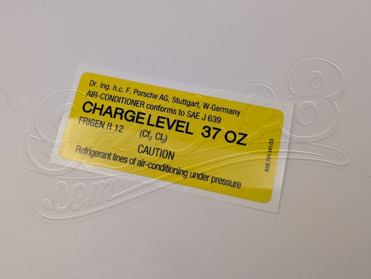 Aufkleber Charge Level 37oz für Porsche 928 92870114103