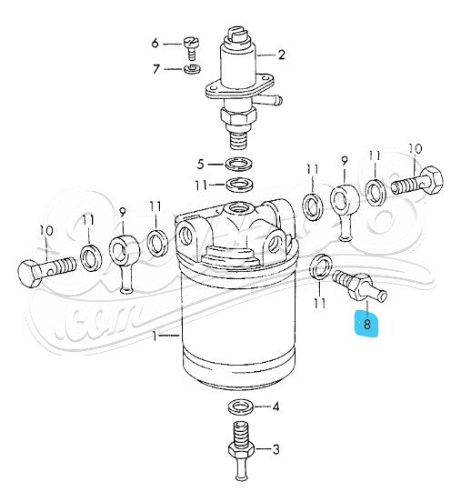 Ventil Kraftstofffilter für Porsche 911 90111091501 90111091500
