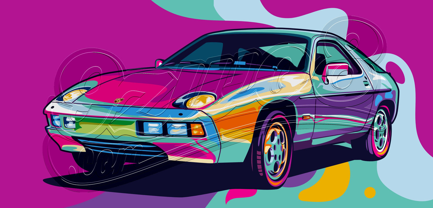 Poster Popart Porsche 928