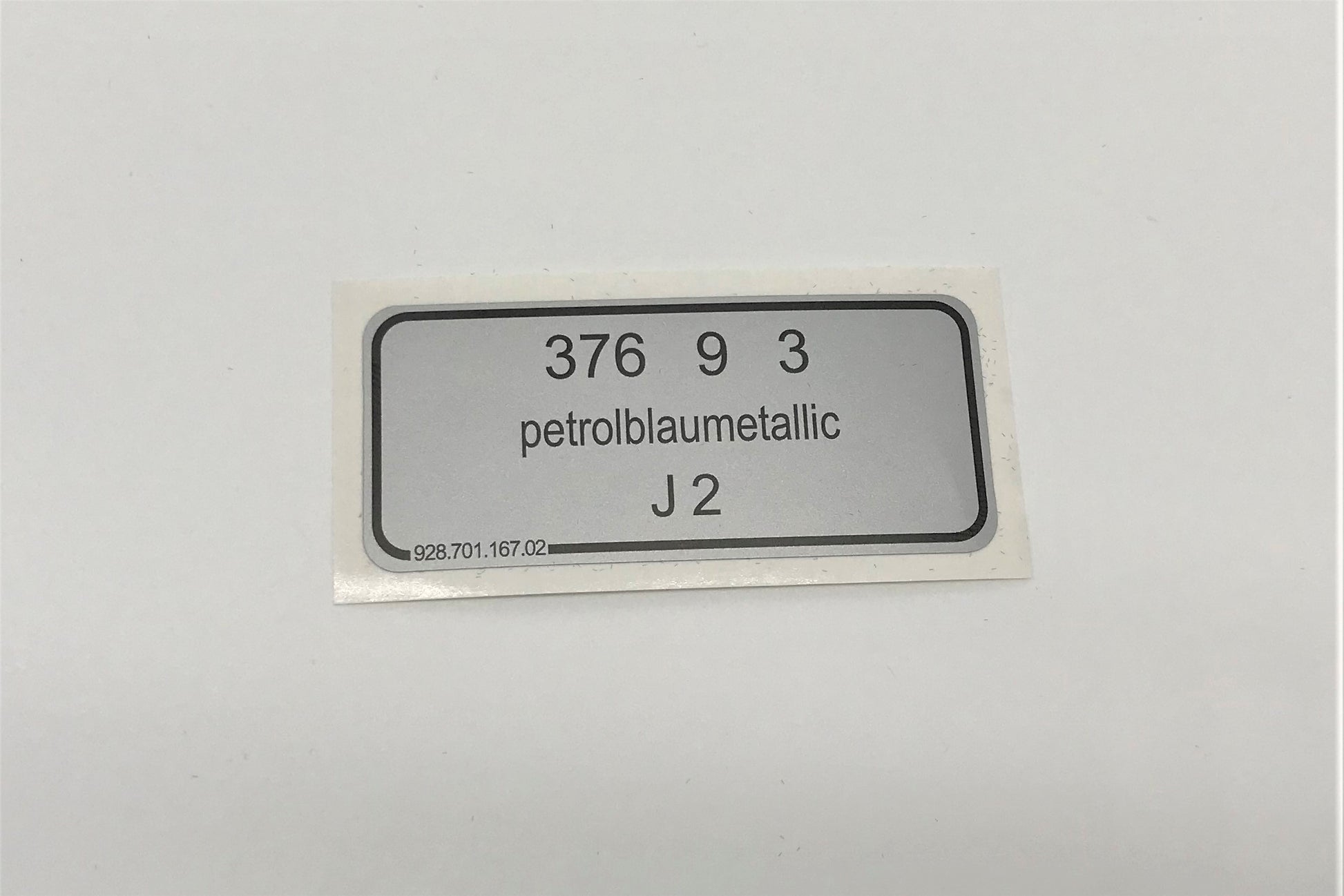 Aufkleber Petrolblaumetallic - Porsche Farbcode 376