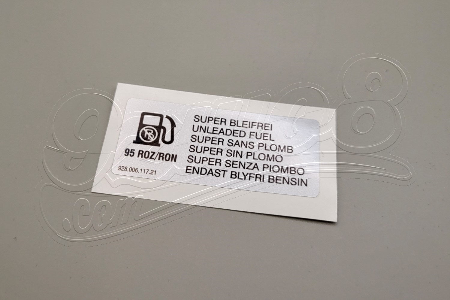 Sticker Super Lead Free 95 RON/RON for Porsche - 92800611721 – 9zwo8