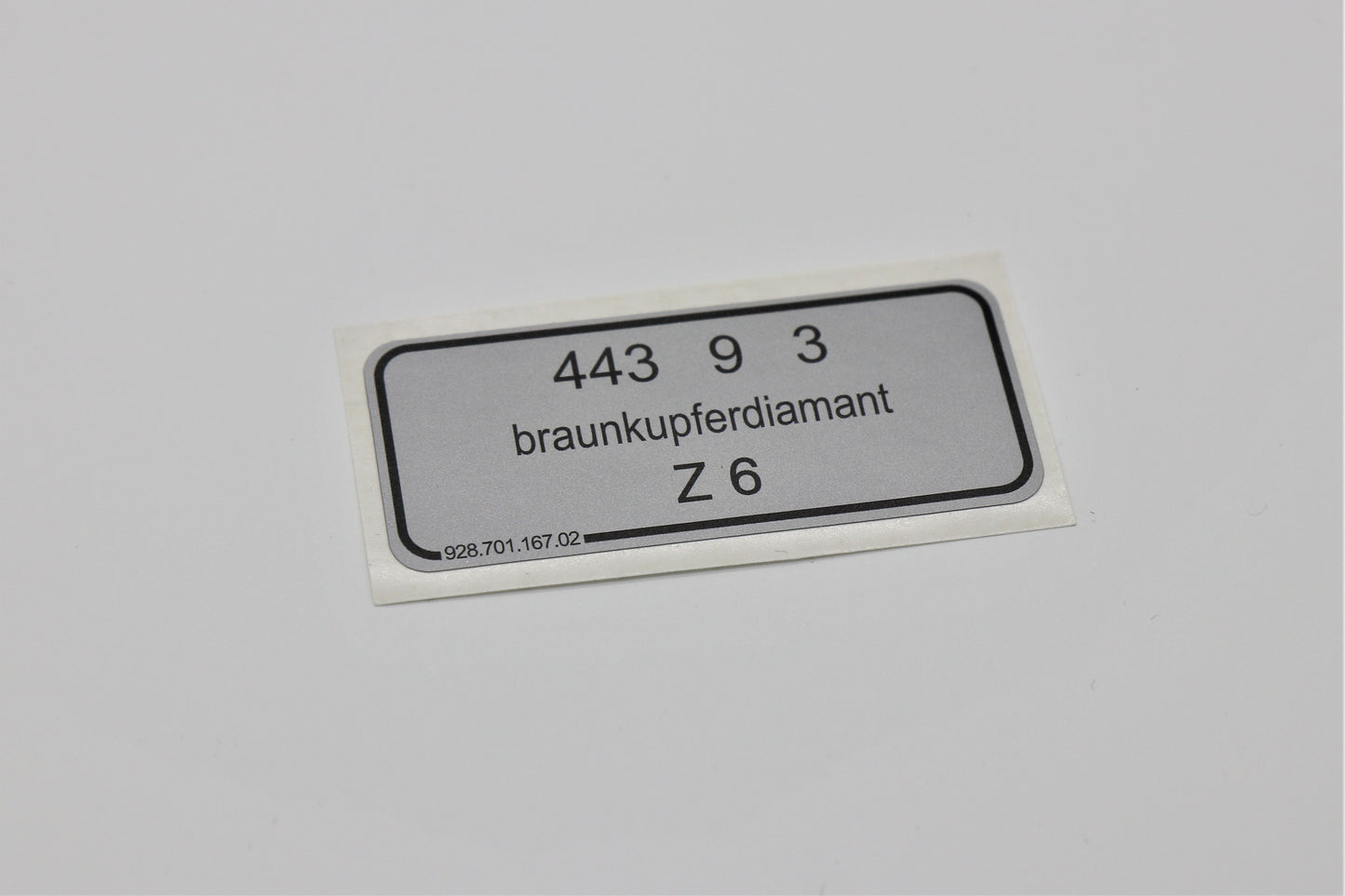 Aufkleber Braunkupferdiamant - Porsche Farbcode 443