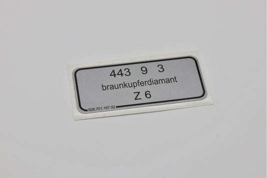 Sticker brown copper diamond - Porsche color code 443