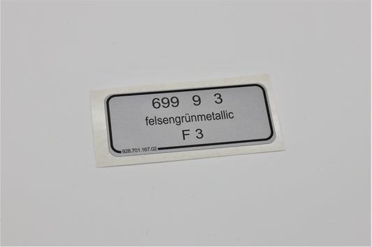 Aufkleber Felsengrünmetallic - Porsche Farbcode 699