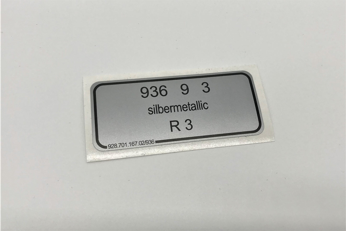 Aufkleber Silbermetallic - Porsche Farbcode 936