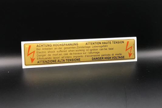 Sticker warning high voltage Porsche 993 - 96470116300