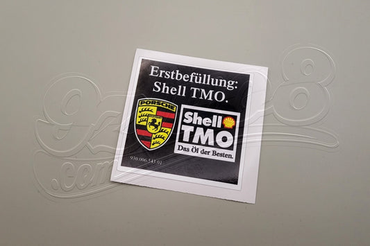 Aufkleber Erstbefüllung Shell TMO für Porsche - 93000654301